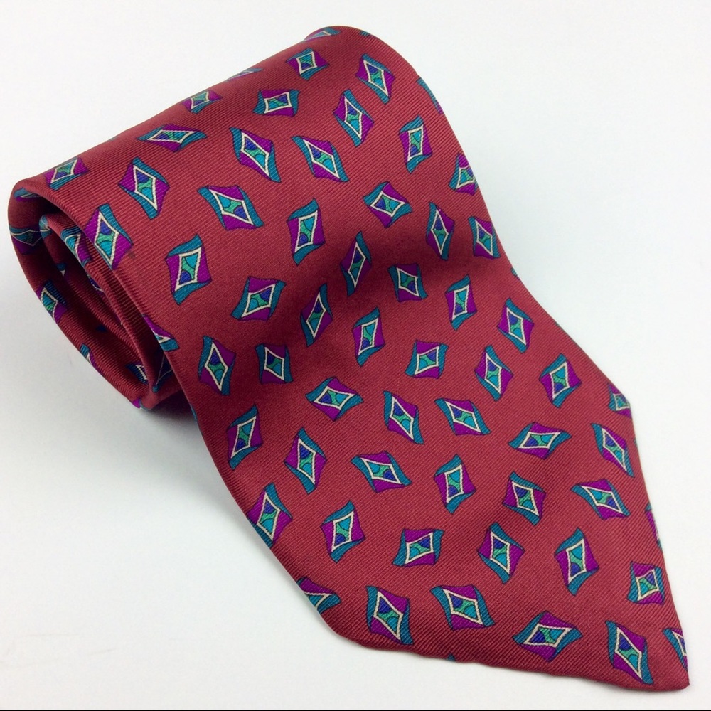 Christian Dior Red Silk Tie